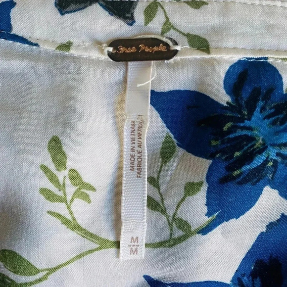 FREE PEOPLE | Lighten Up Tea Combo Floral Print Mini Shift Dress Size M - Picture 11 of 12